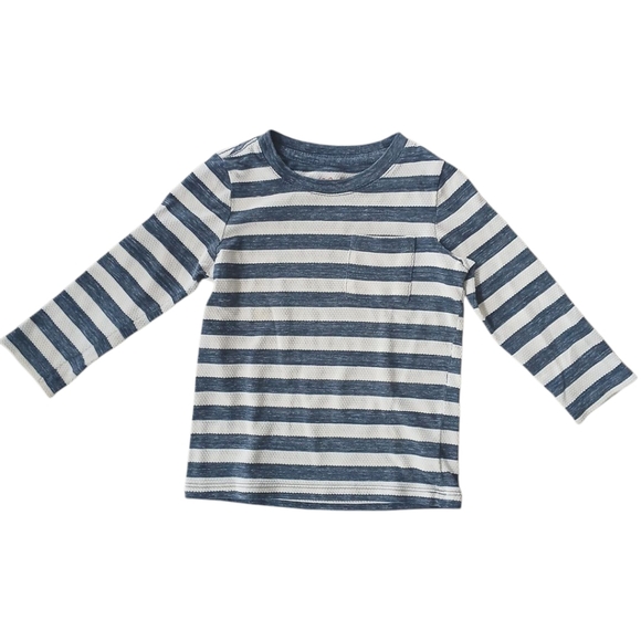 Cat & Jack Blue and White Long Sleeve Tee Size 2T - Picture 1 of 3